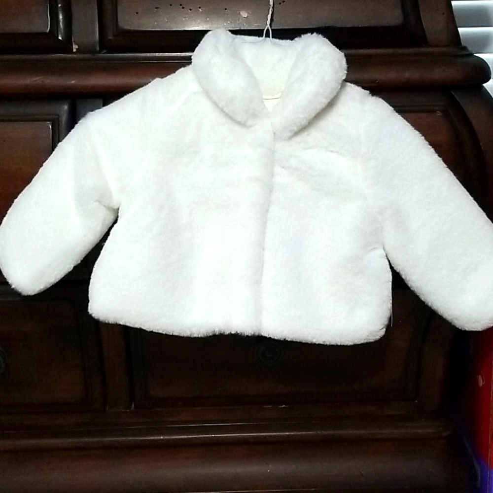 White Faux Fur Coat